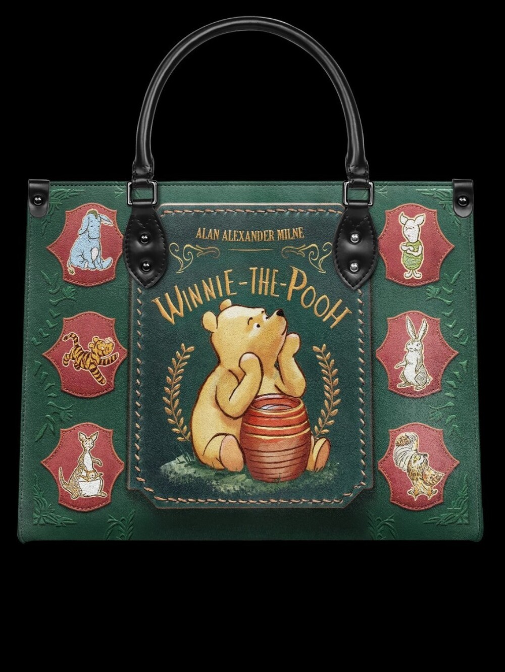 NWT Winnie-the-Pooh Green Leather Handbag